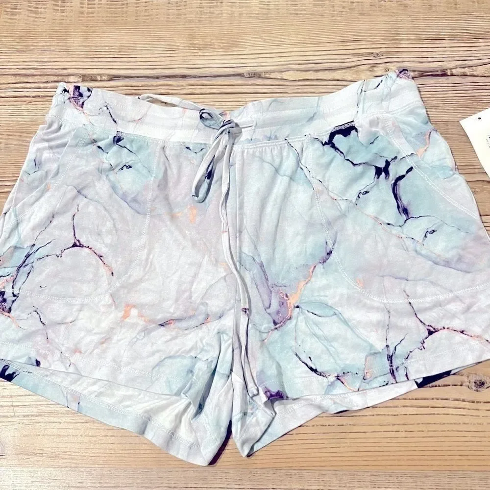 New ALFANI Super-Soft Essential Pajama Shorts XL Marble dusty